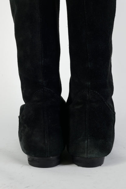 BUUTS Massimo Dutti Overknees Wildleder schwarz 225021-6