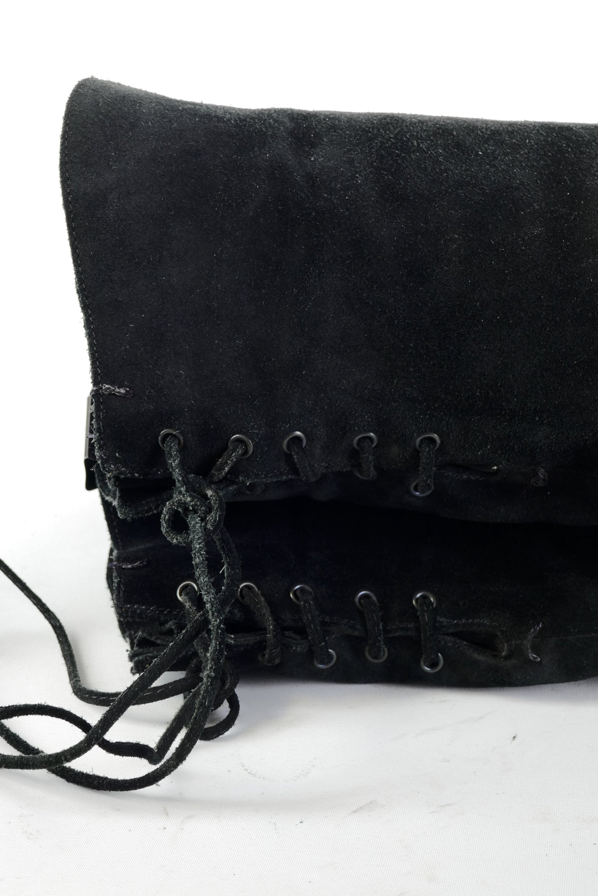 BUUTS Massimo Dutti Overknees Wildleder schwarz 225021-9