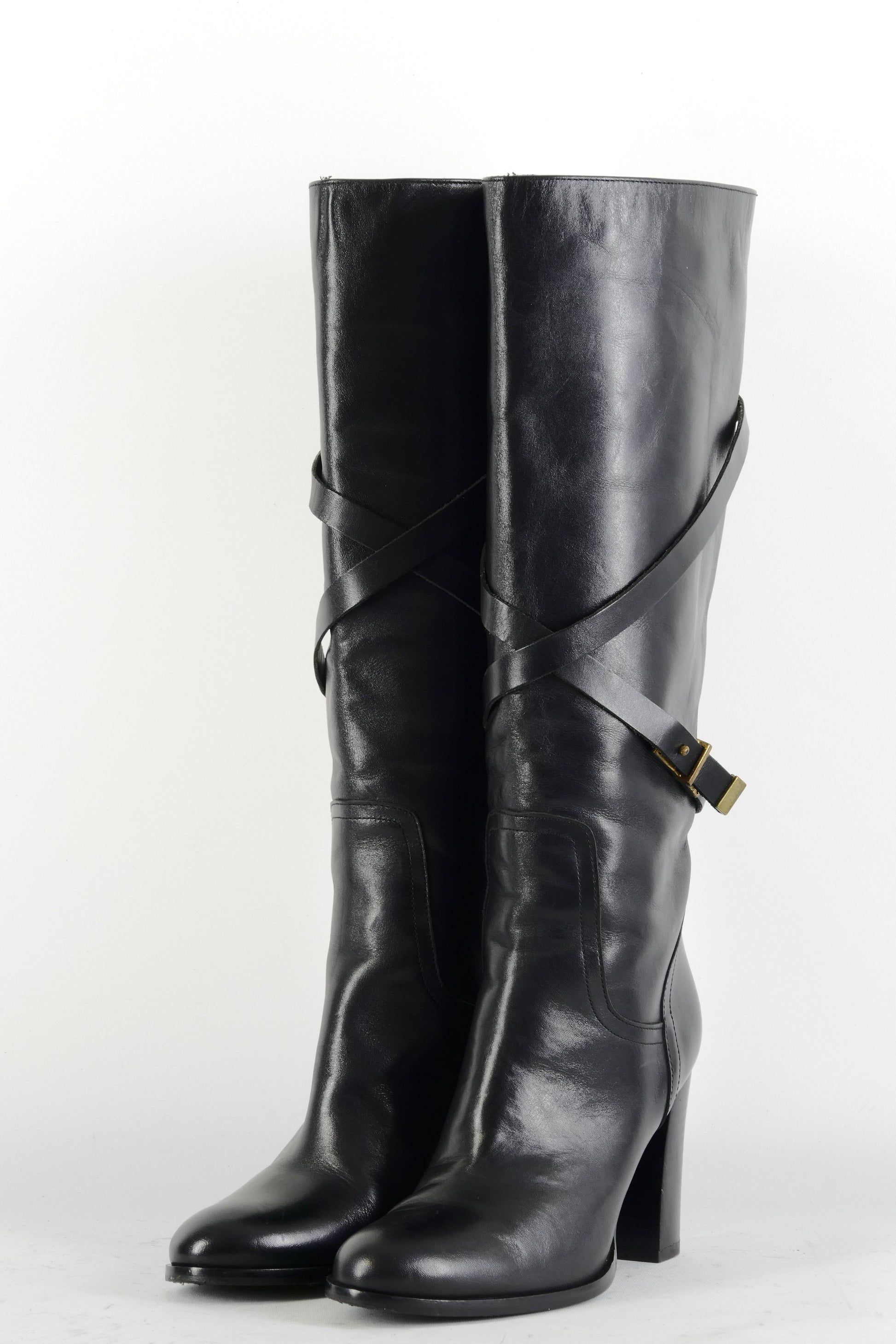 BUUTS Massimo Dutti Stiefel Leder schwarz 225023-2
