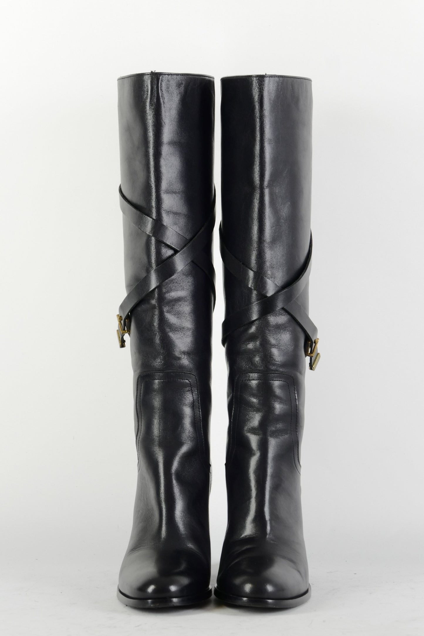 BUUTS Massimo Dutti Stiefel Leder schwarz 225023-4