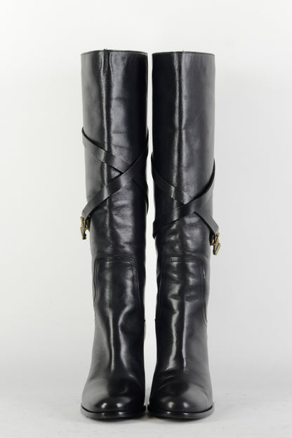 BUUTS Massimo Dutti Stiefel Leder schwarz 225023-4