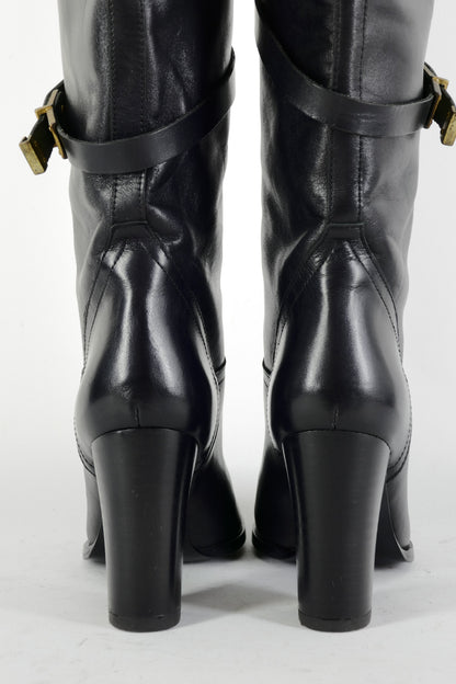 BUUTS Massimo Dutti Stiefel Leder schwarz 225023-6