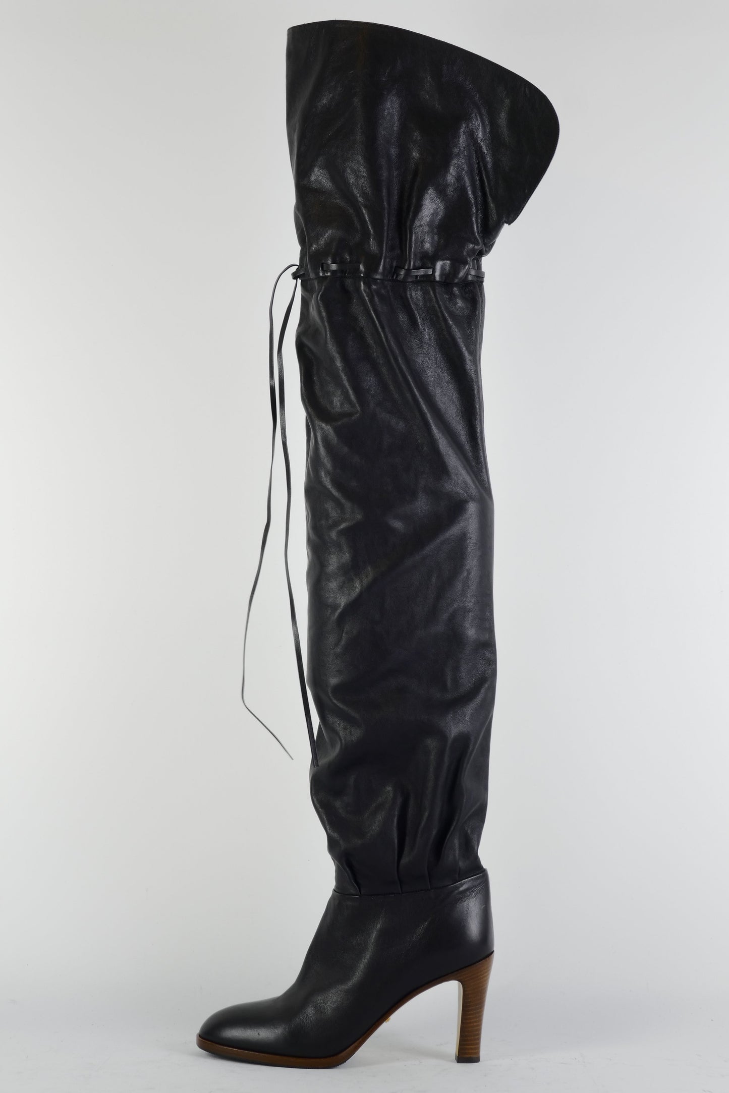 BUUTS Gucci Overknees Leder schwarz 225039-1