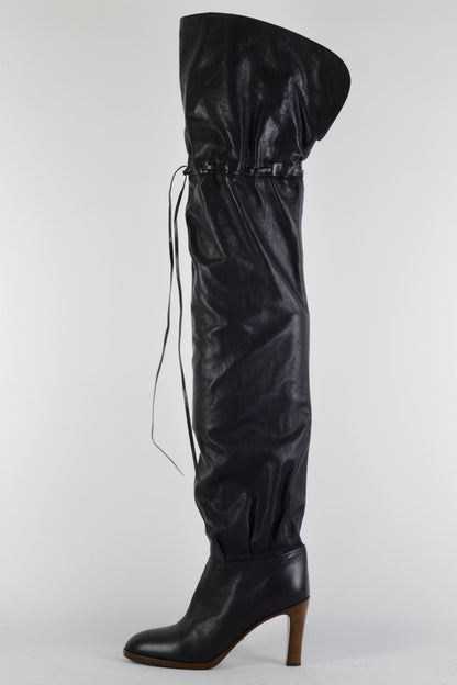 BUUTS Gucci Overknees Leder schwarz 225039-1