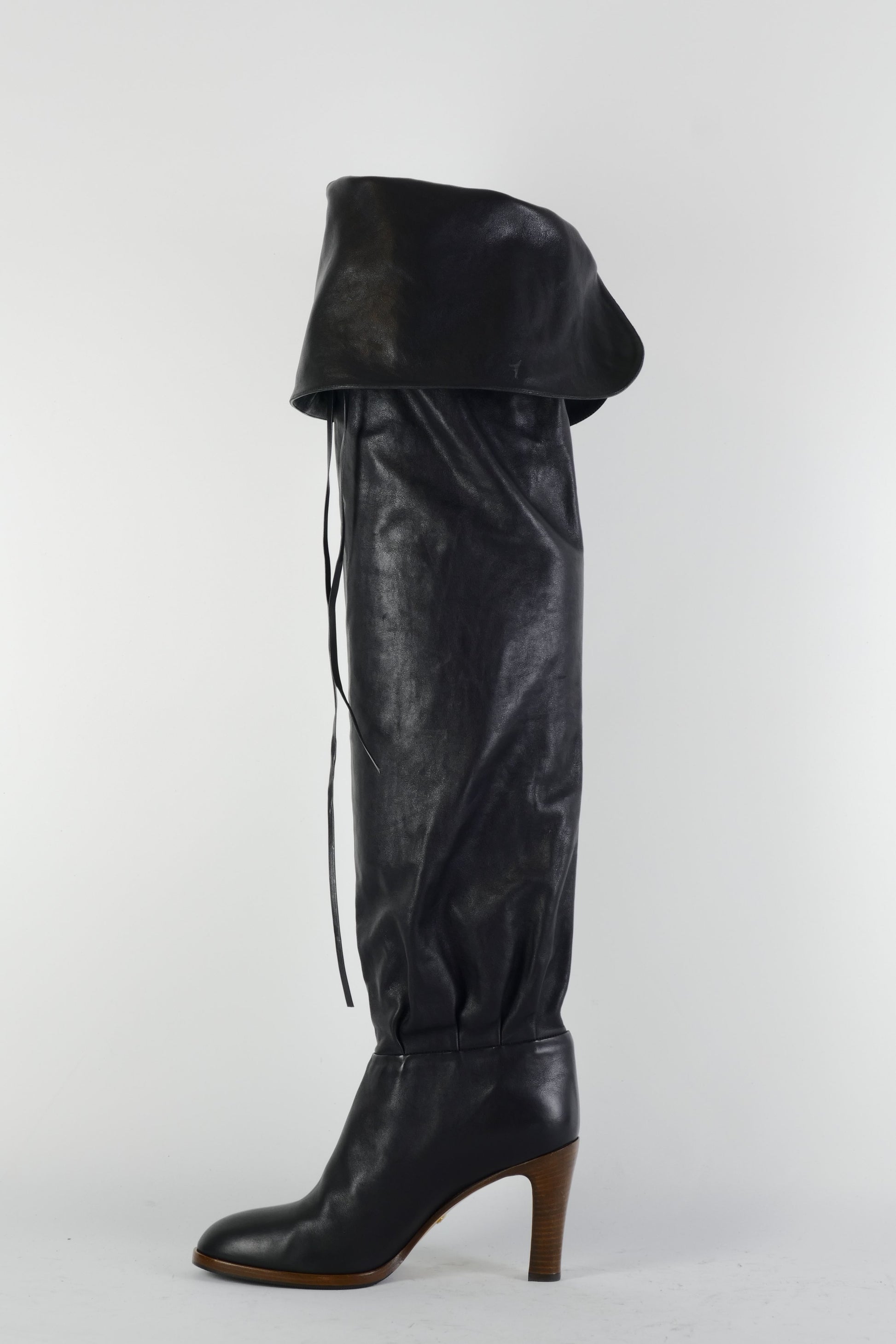 BUUTS Gucci Overknees Leder schwarz 225039-11