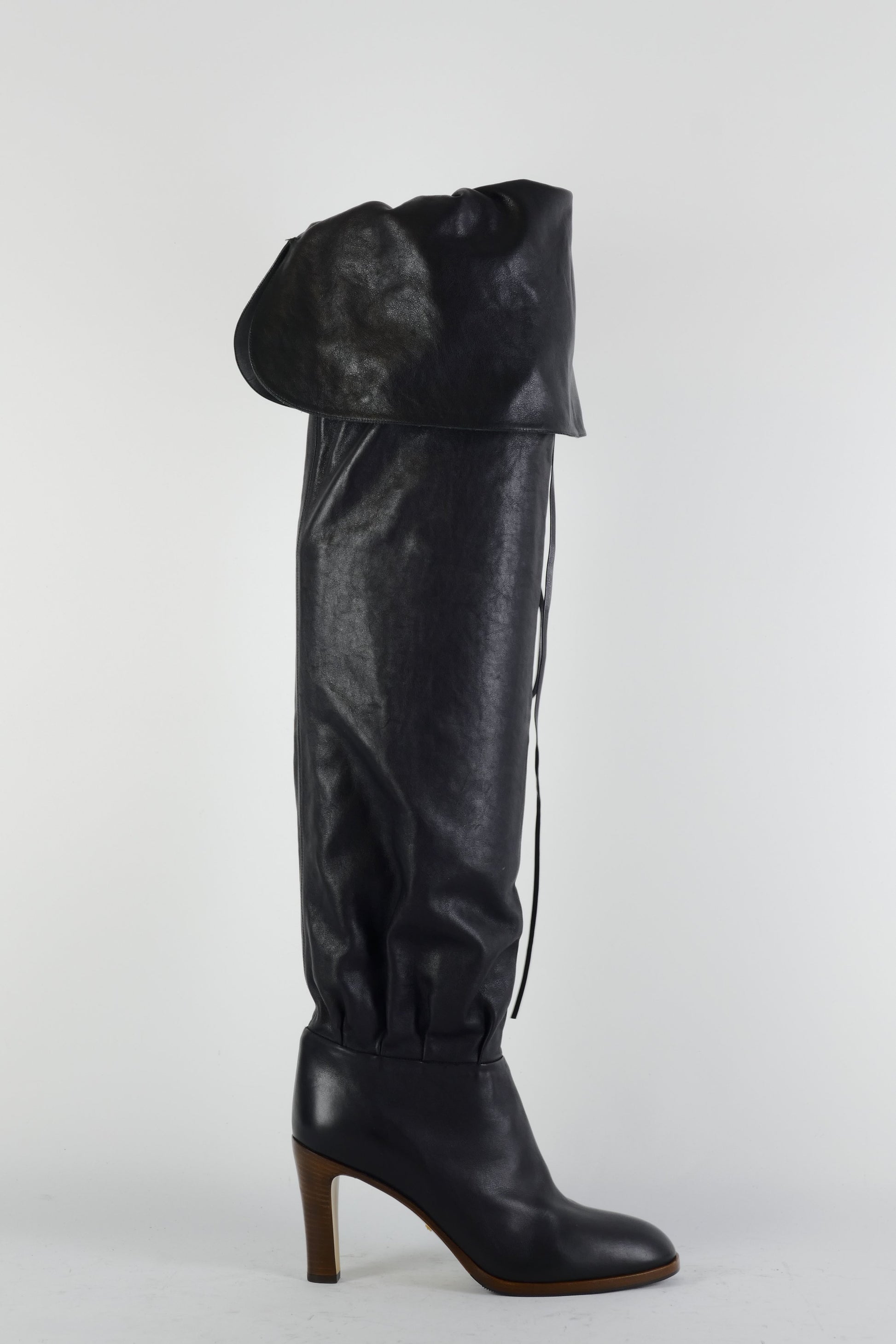 BUUTS Gucci Overknees Leder schwarz 225039-12