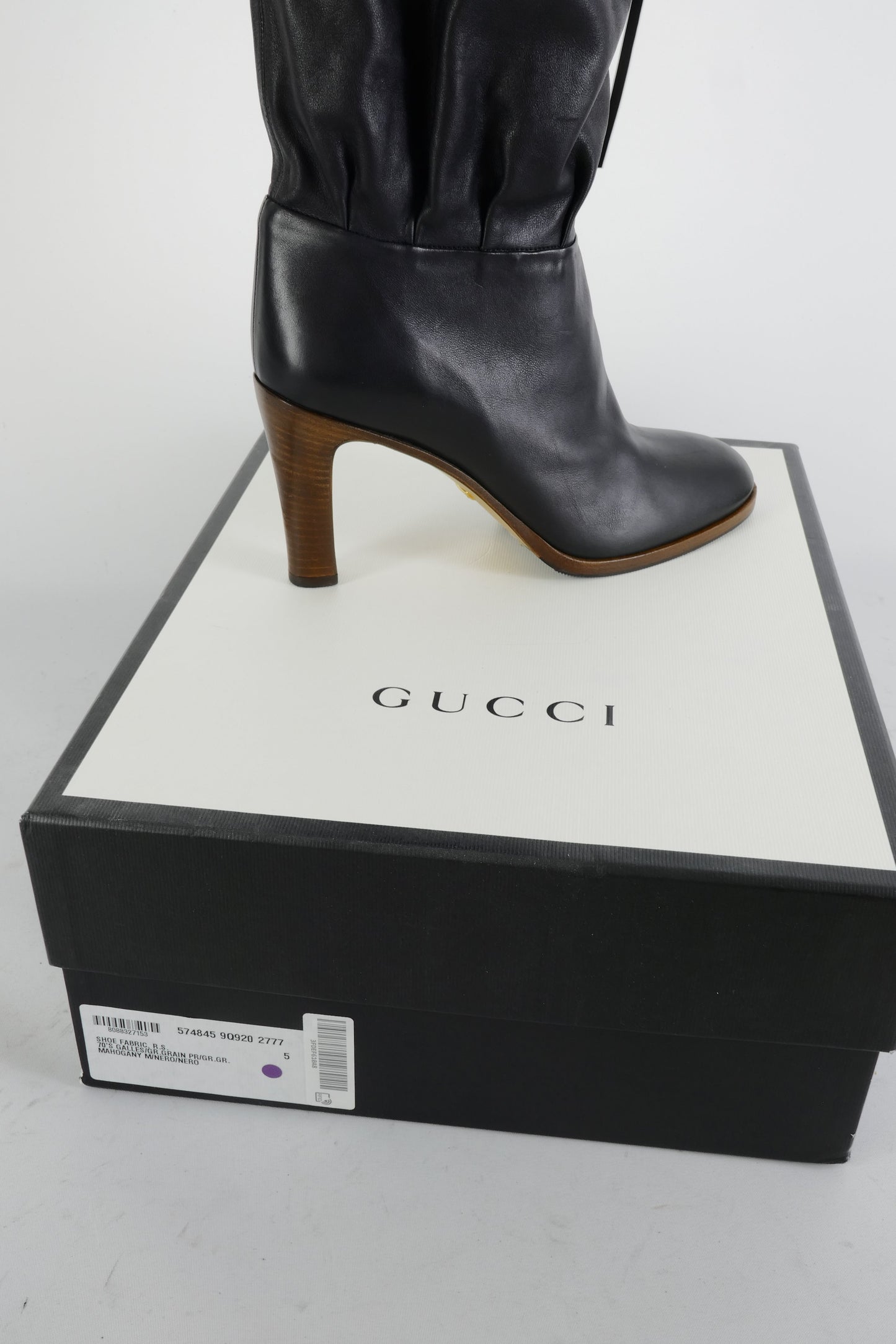 BUUTS Gucci Overknees Leder schwarz 225039-13