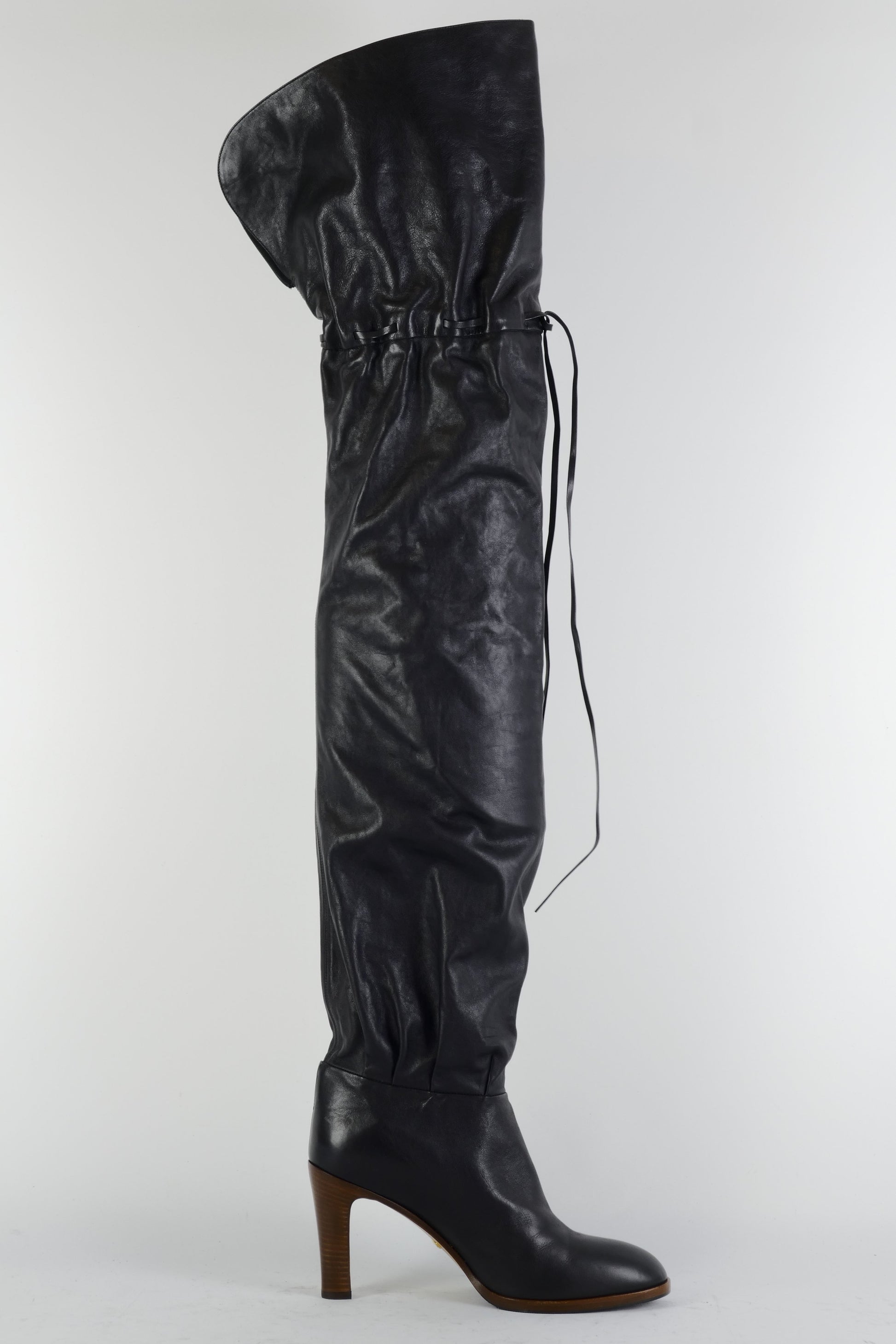 BUUTS Gucci Overknees Leder schwarz 225039-3