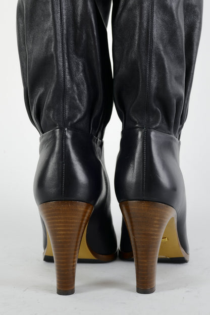 BUUTS Gucci Overknees Leder schwarz 225039-6