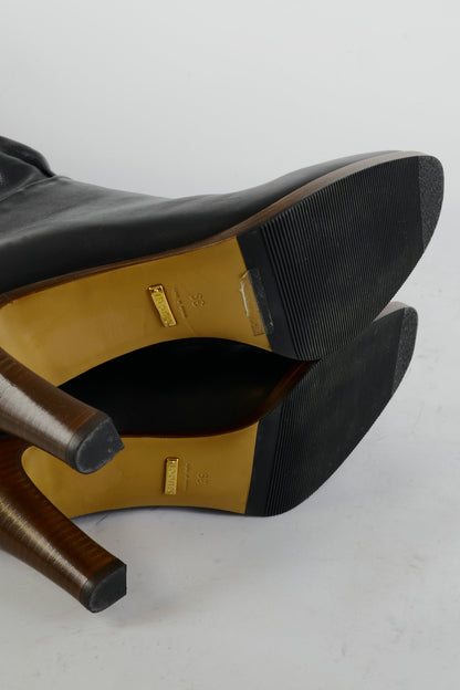BUUTS Gucci Overknees Leder schwarz 225039-8
