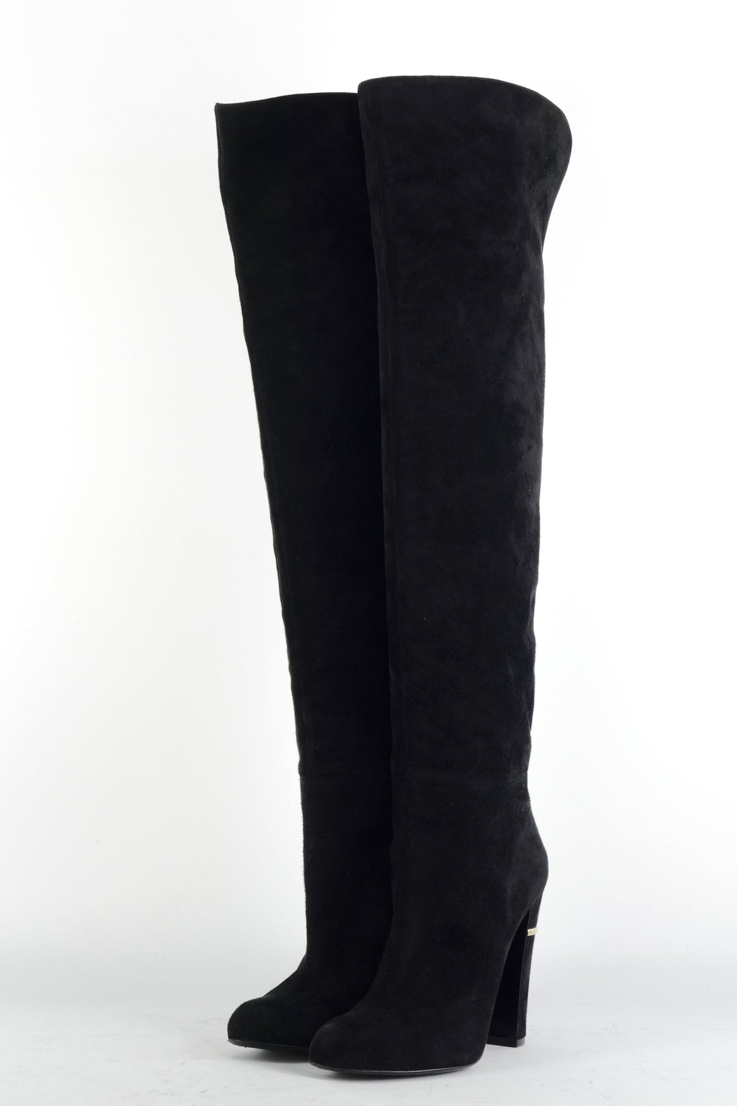 BUUTS Sergio Rossi Hohe Stiefel Wildleder schwarz 225042-2