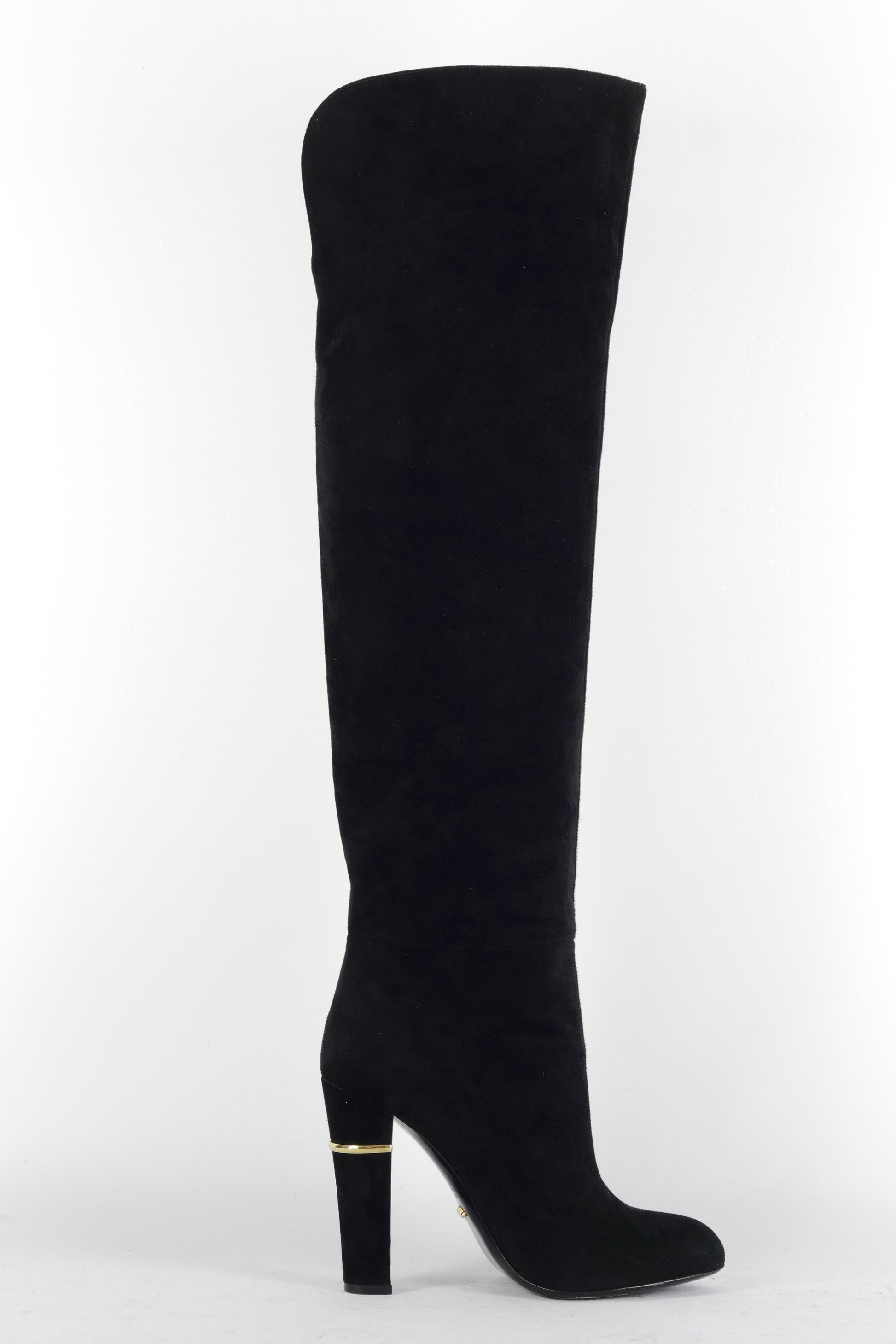 BUUTS Sergio Rossi Hohe Stiefel Wildleder schwarz 225042-3