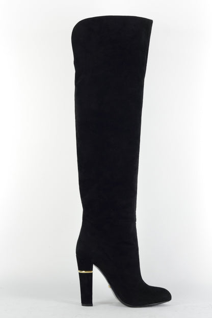 BUUTS Sergio Rossi Hohe Stiefel Wildleder schwarz 225042-3