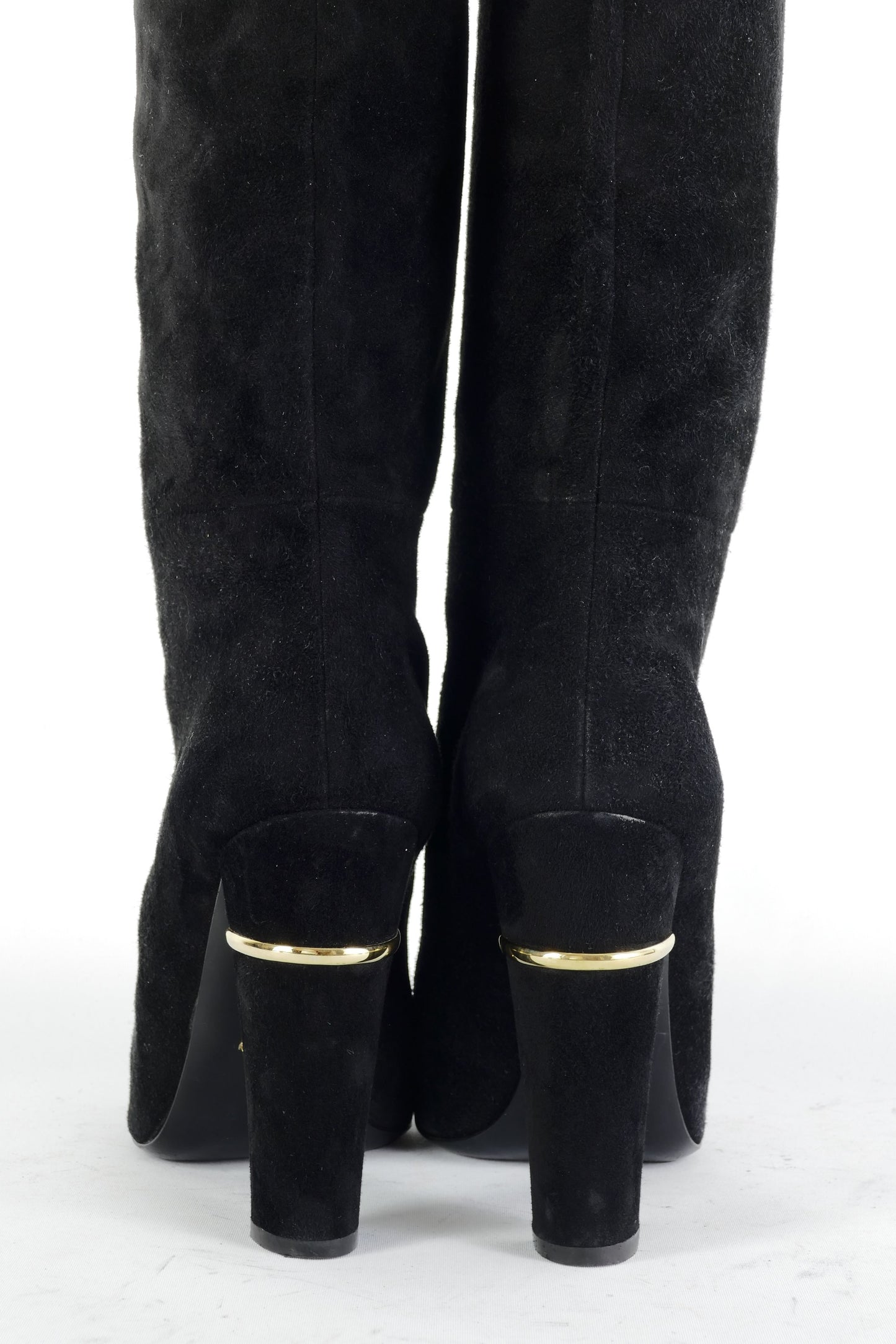BUUTS Sergio Rossi Hohe Stiefel Wildleder schwarz 225042-6