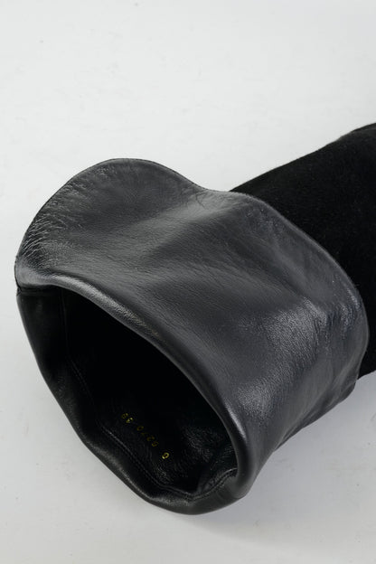 BUUTS Sergio Rossi Hohe Stiefel Wildleder schwarz 225042-9