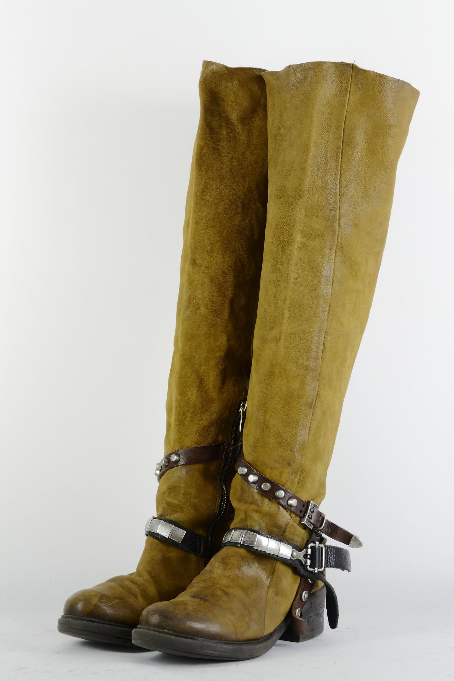 BUUTS AS98 Hohe Stiefel Leder senffarben 225048-2