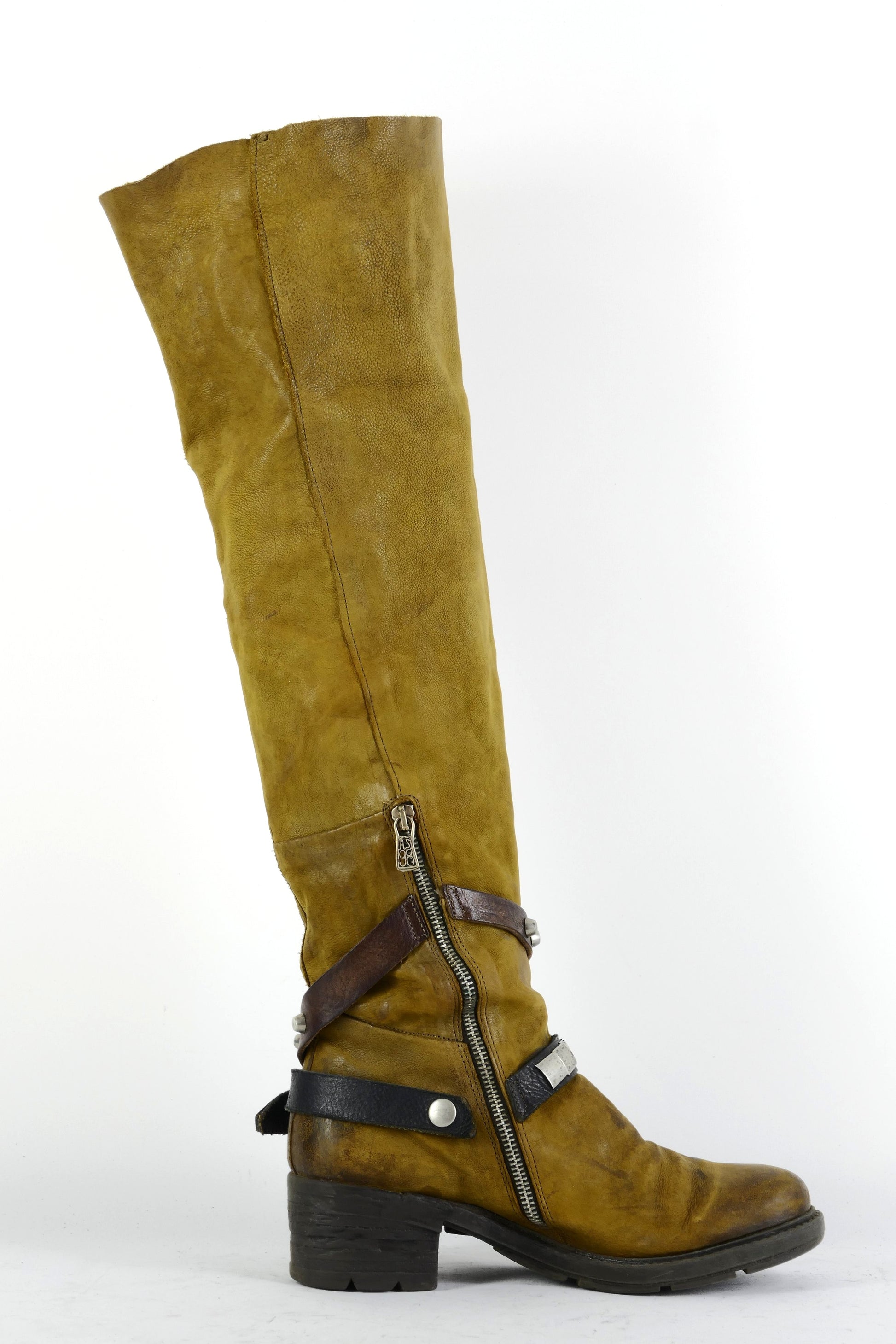 BUUTS AS98 Hohe Stiefel Leder senffarben 225048-3