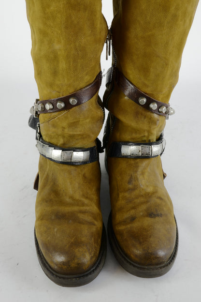 BUUTS AS98 Hohe Stiefel Leder senffarben 225048-7