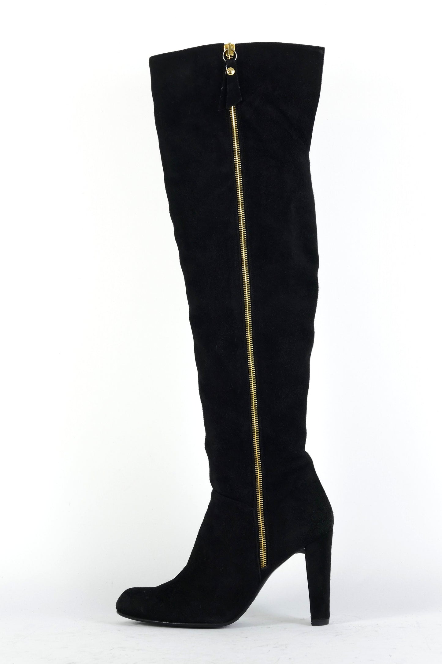 Hohe Stiefel Wildleder schwarz