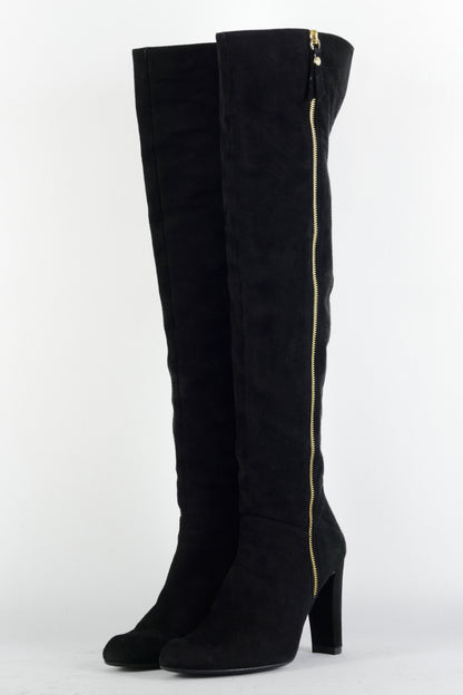 Hohe Stiefel Wildleder schwarz