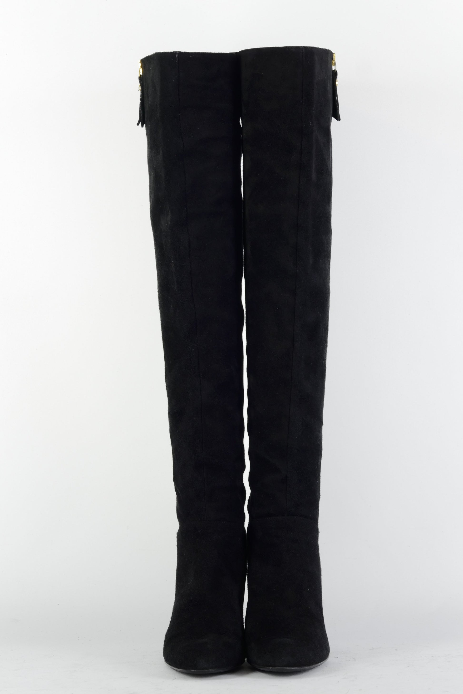 BUUTS Stuart Weitzmann Hohe Stiefel Wildleder schwarz 225050-4