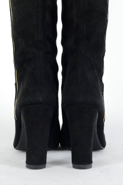 BUUTS Stuart Weitzmann Hohe Stiefel Wildleder schwarz 225050-6