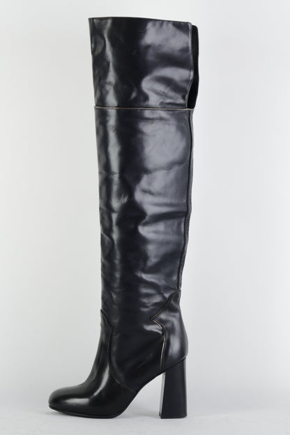 BUUTS Patrizia Pepe Overknees Leder schwarz 225051-1