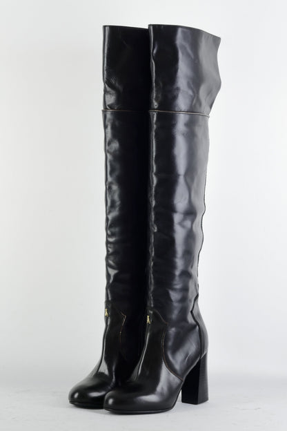 BUUTS Patrizia Pepe Overknees Leder schwarz 225051-2