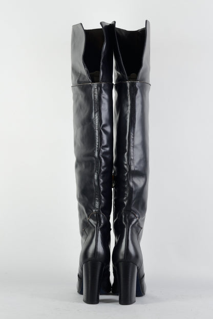 BUUTS Patrizia Pepe Overknees Leder schwarz 225051-5