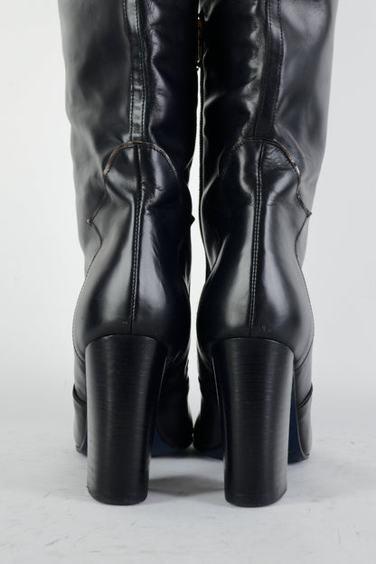 BUUTS Patrizia Pepe Overknees Leder schwarz 225051-6