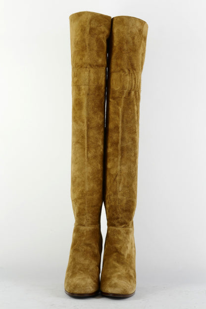 BUUTS Sonja Moden Vintage-Stiefel Wildleder cognac 225053-4