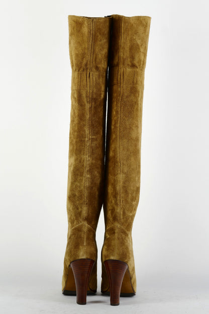 BUUTS Sonja Moden Vintage-Stiefel Wildleder cognac 225053-5