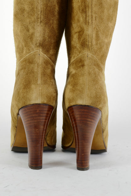 BUUTS Sonja Moden Vintage-Stiefel Wildleder cognac 225053-6