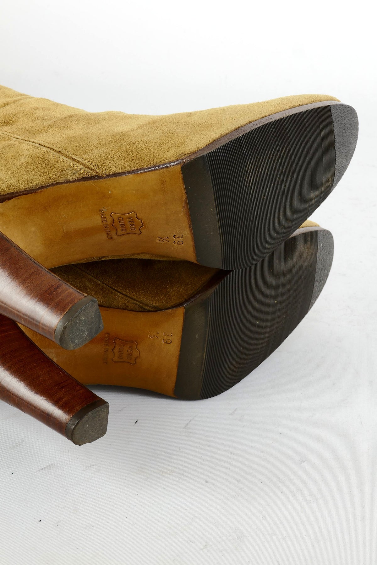 BUUTS Sonja Moden Vintage-Stiefel Wildleder cognac 225053-8