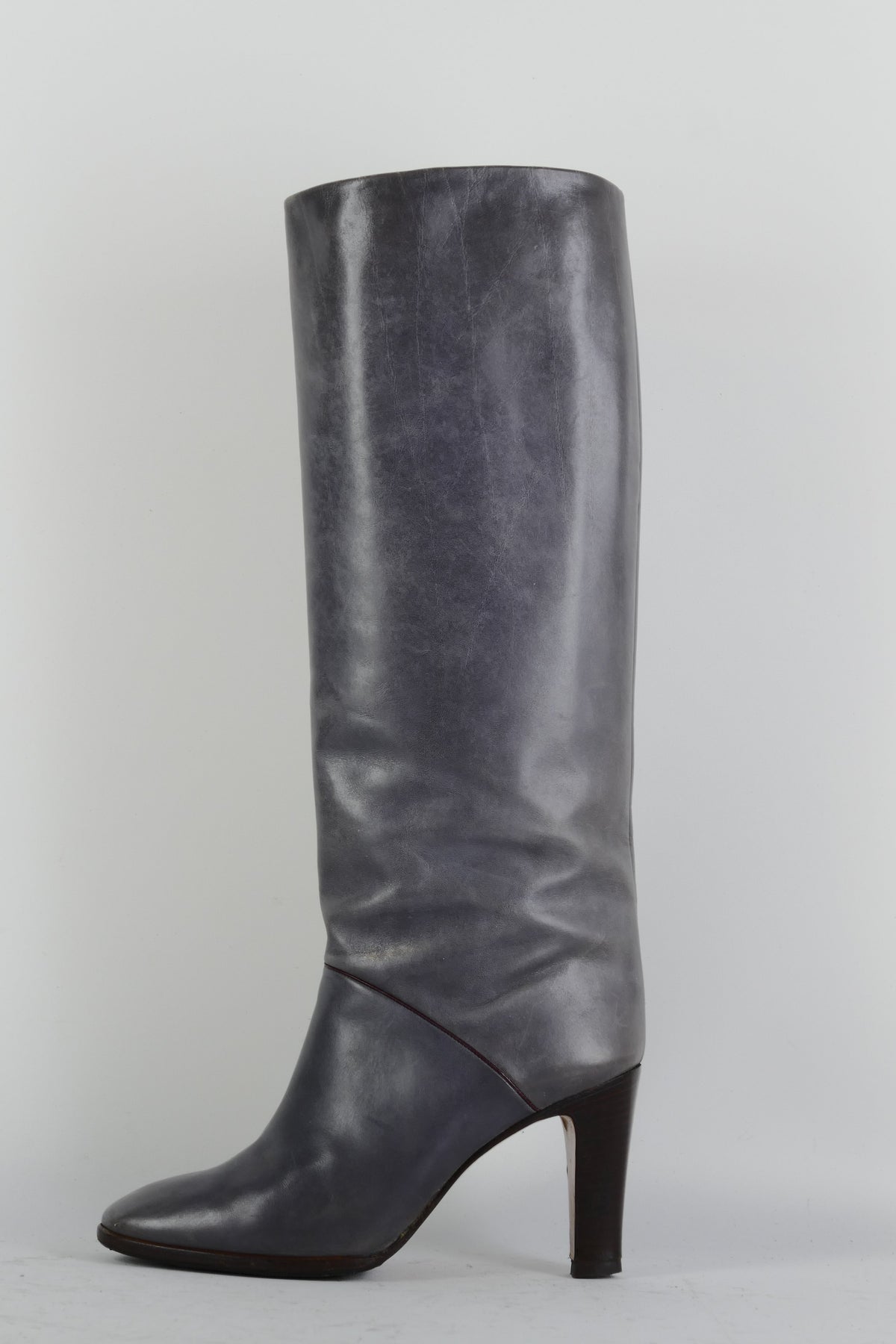 BUUTS unbekannt Vintage-Stiefel Leder grau 225056-1