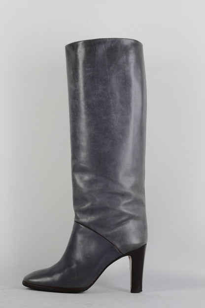 BUUTS unbekannt Vintage-Stiefel Leder grau 225056-1