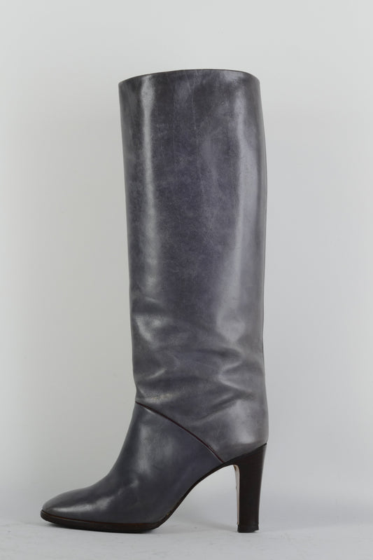 BUUTS unbekannt Vintage-Stiefel Leder grau 225056-1