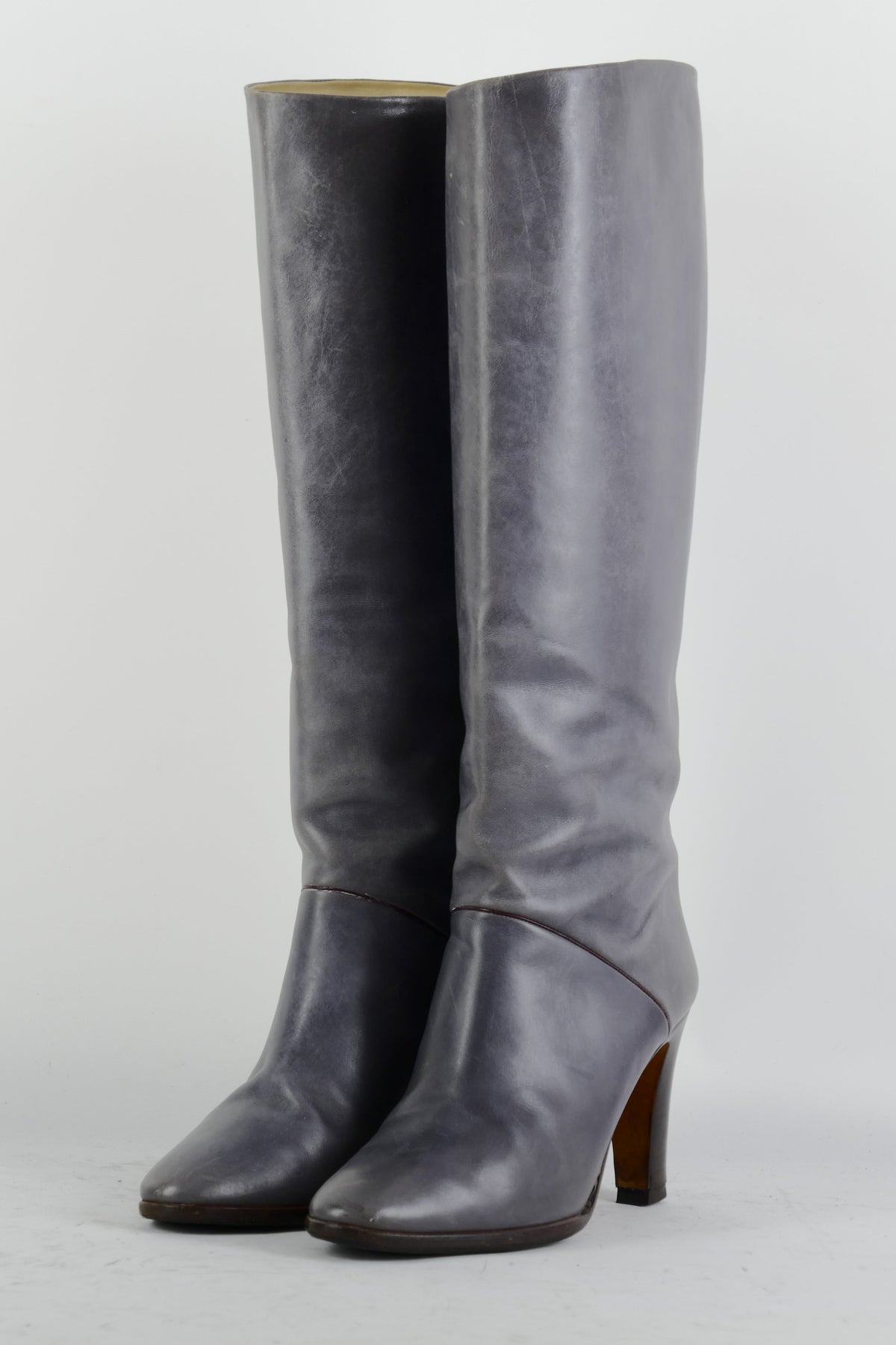 BUUTS unbekannt Vintage-Stiefel Leder grau 225056-2