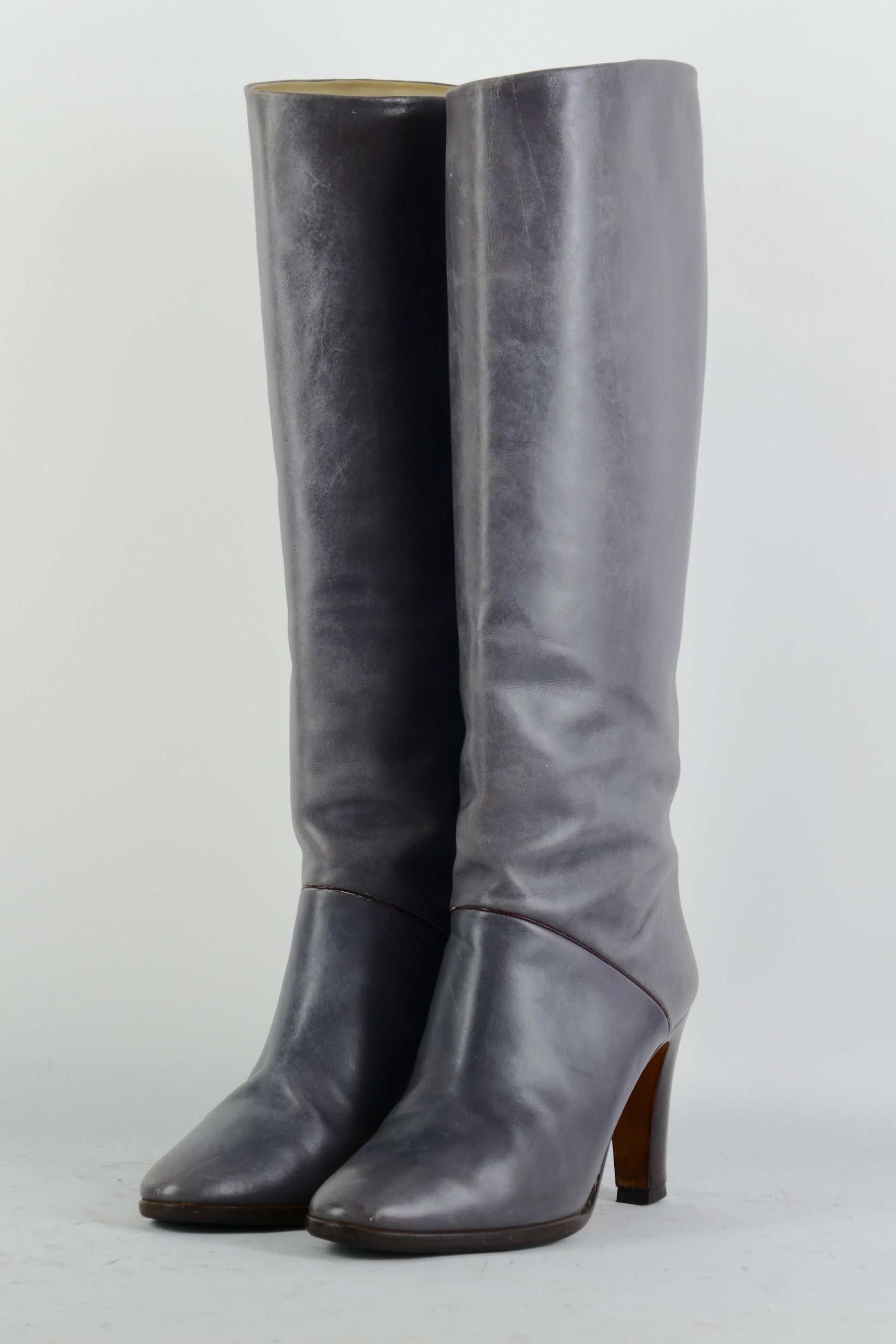 BUUTS unbekannt Vintage-Stiefel Leder grau 225056-2