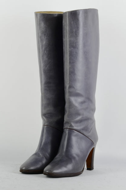 BUUTS unbekannt Vintage-Stiefel Leder grau 225056-2