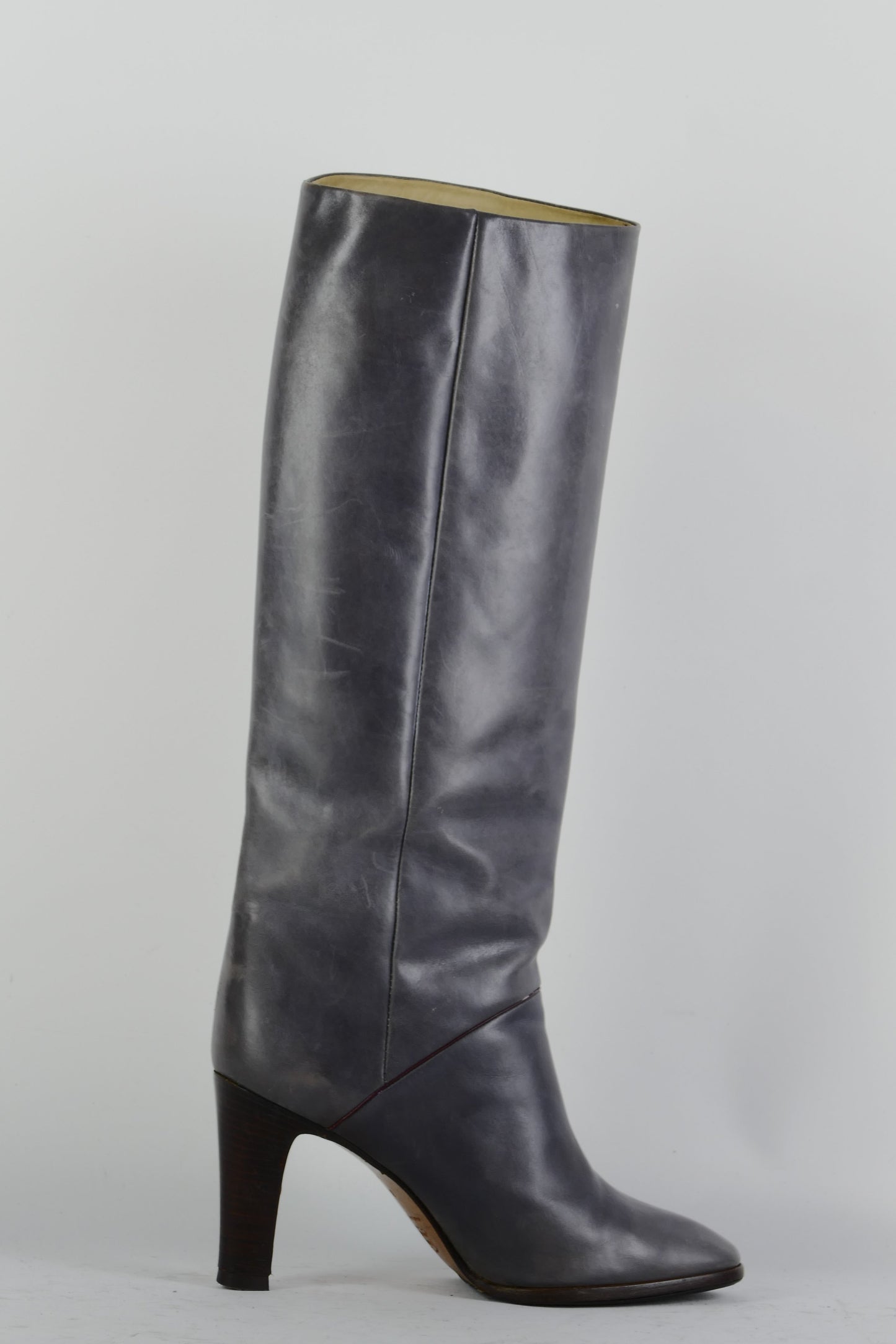 BUUTS unbekannt Vintage-Stiefel Leder grau 225056-3