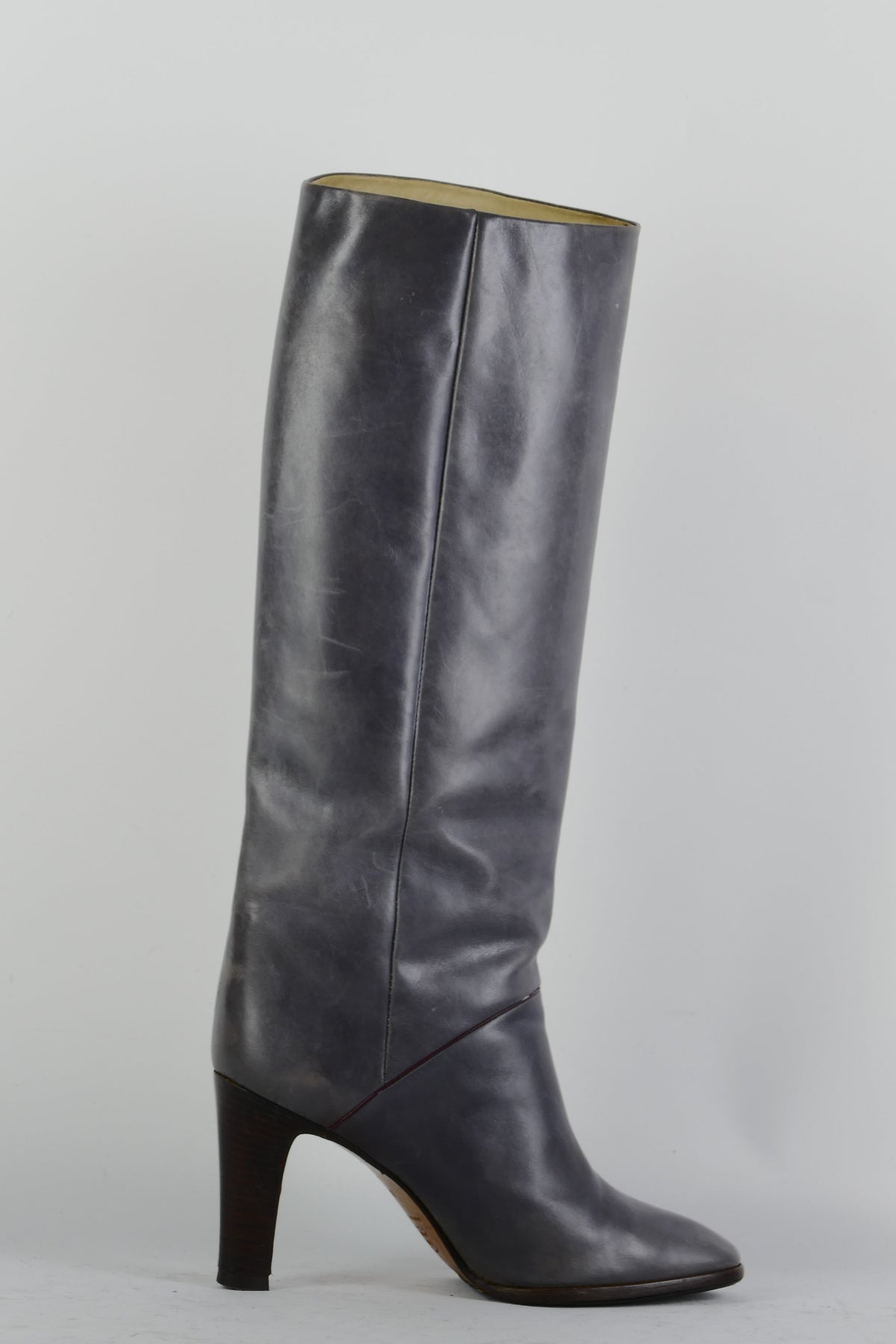 BUUTS unbekannt Vintage-Stiefel Leder grau 225056-3