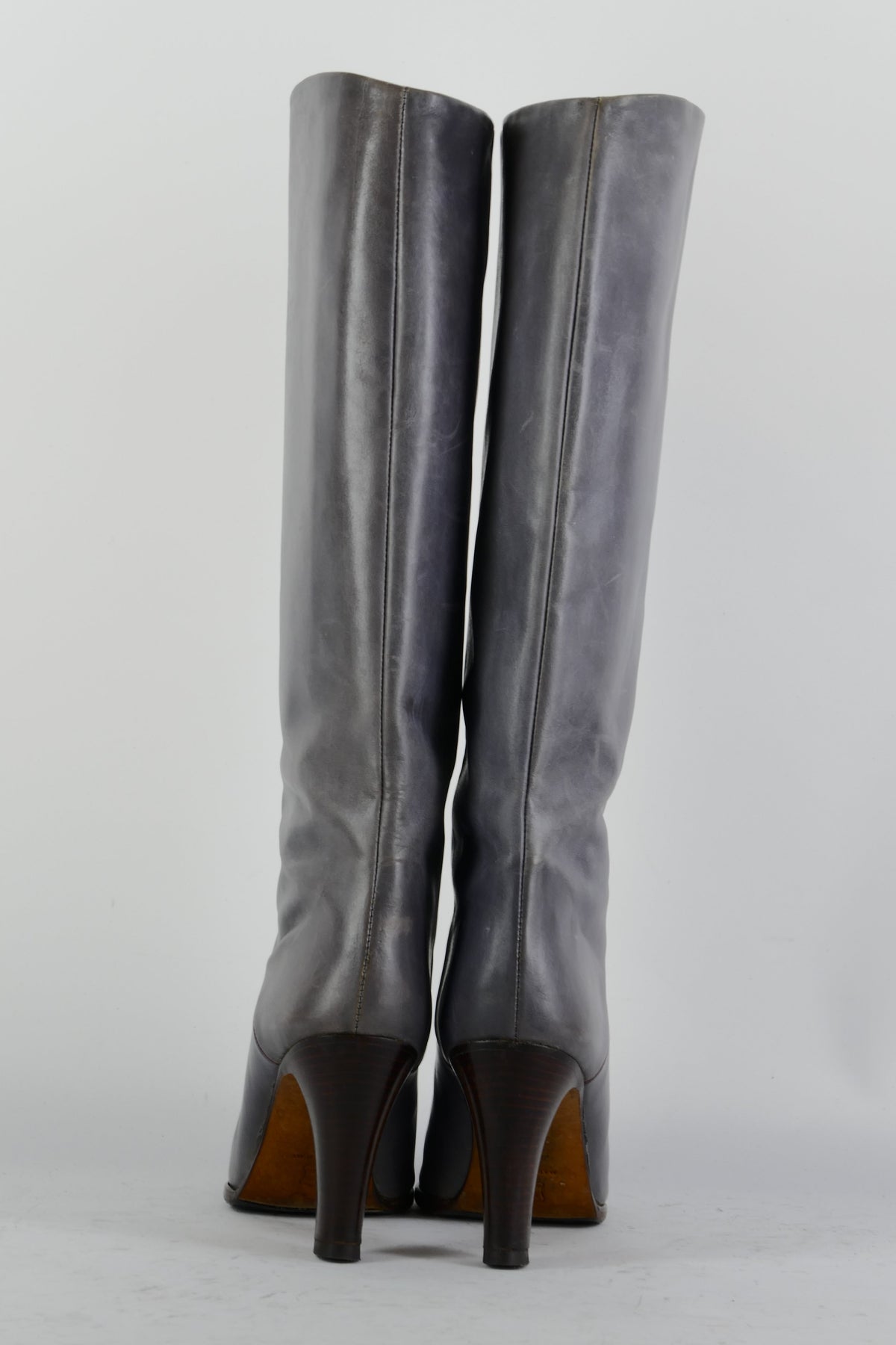 BUUTS unbekannt Vintage-Stiefel Leder grau 225056-4
