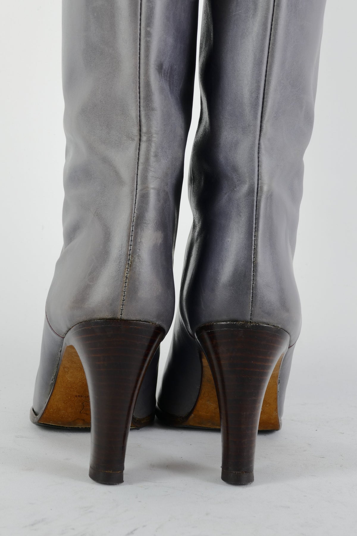 BUUTS unbekannt Vintage-Stiefel Leder grau 225056-7