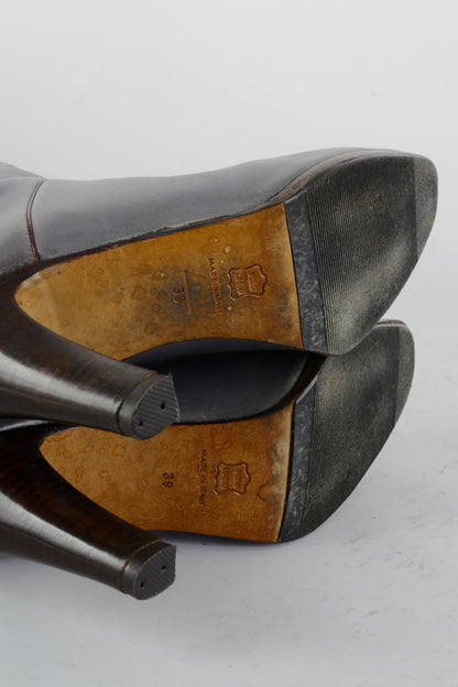 BUUTS unbekannt Vintage-Stiefel Leder grau 225056-8