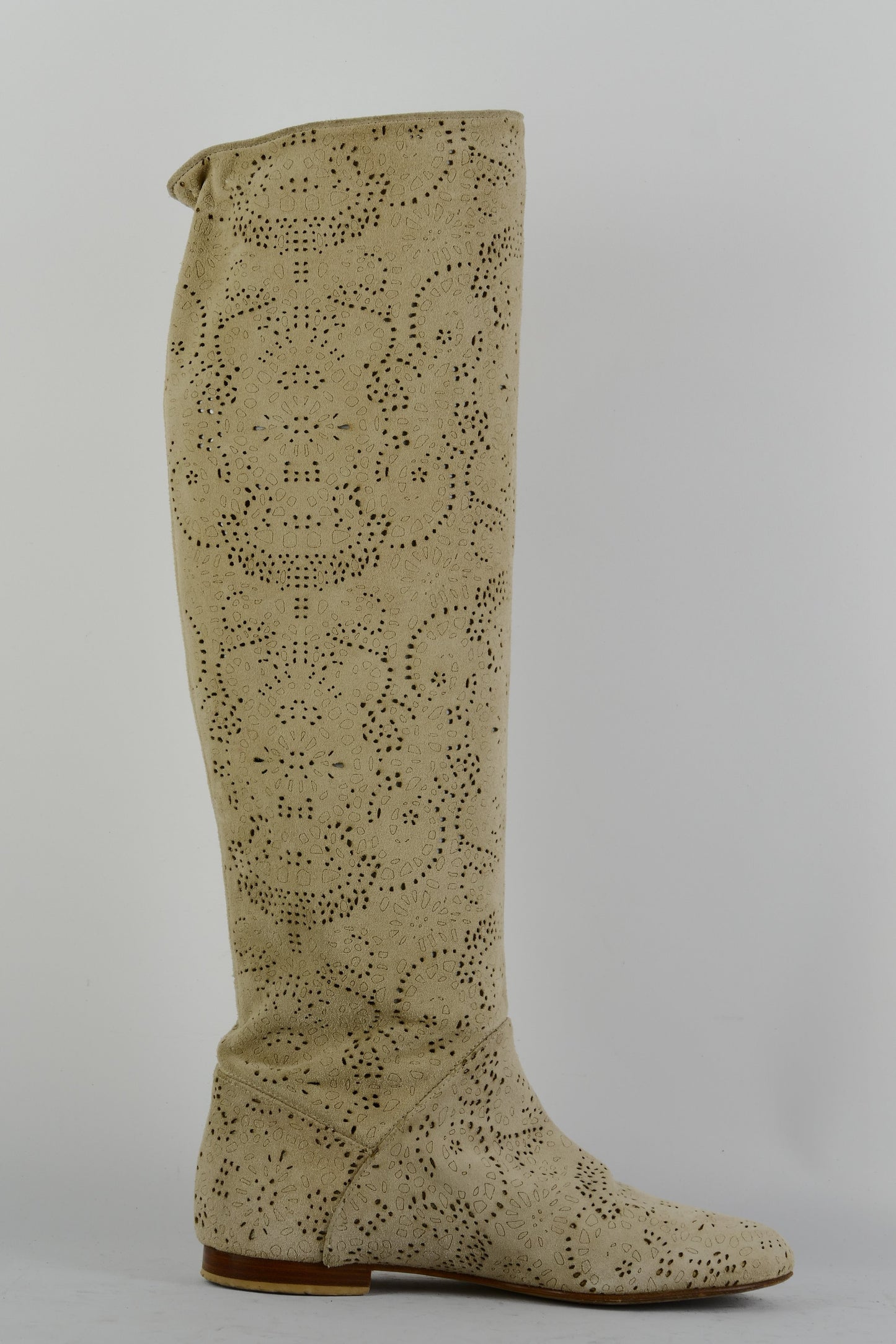 BUUTS Peter Flowers Hohe Stiefel Leder beige 225057-3