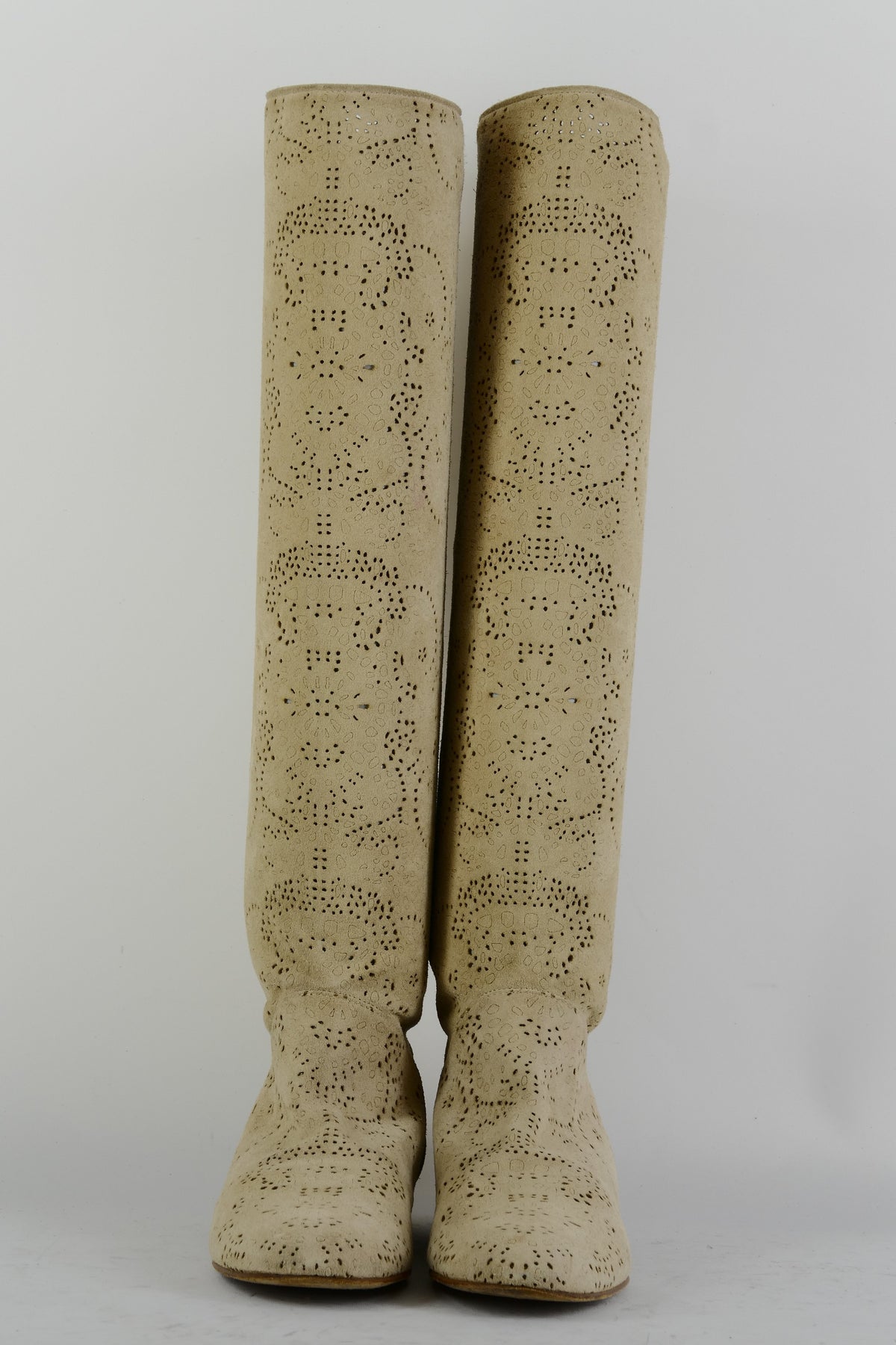BUUTS Peter Flowers Hohe Stiefel Leder beige 225057-4