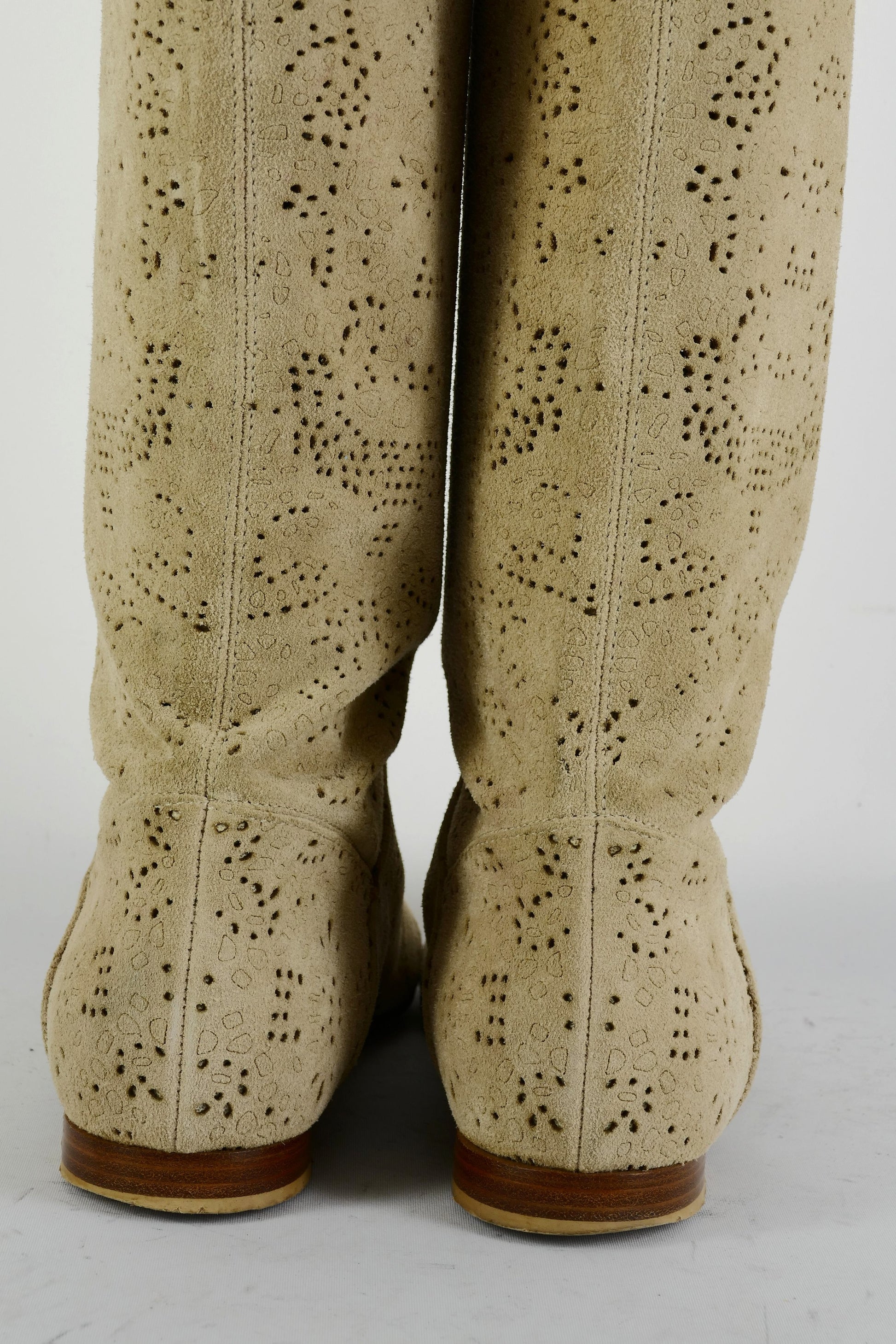 BUUTS Peter Flowers Hohe Stiefel Leder beige 225057-6