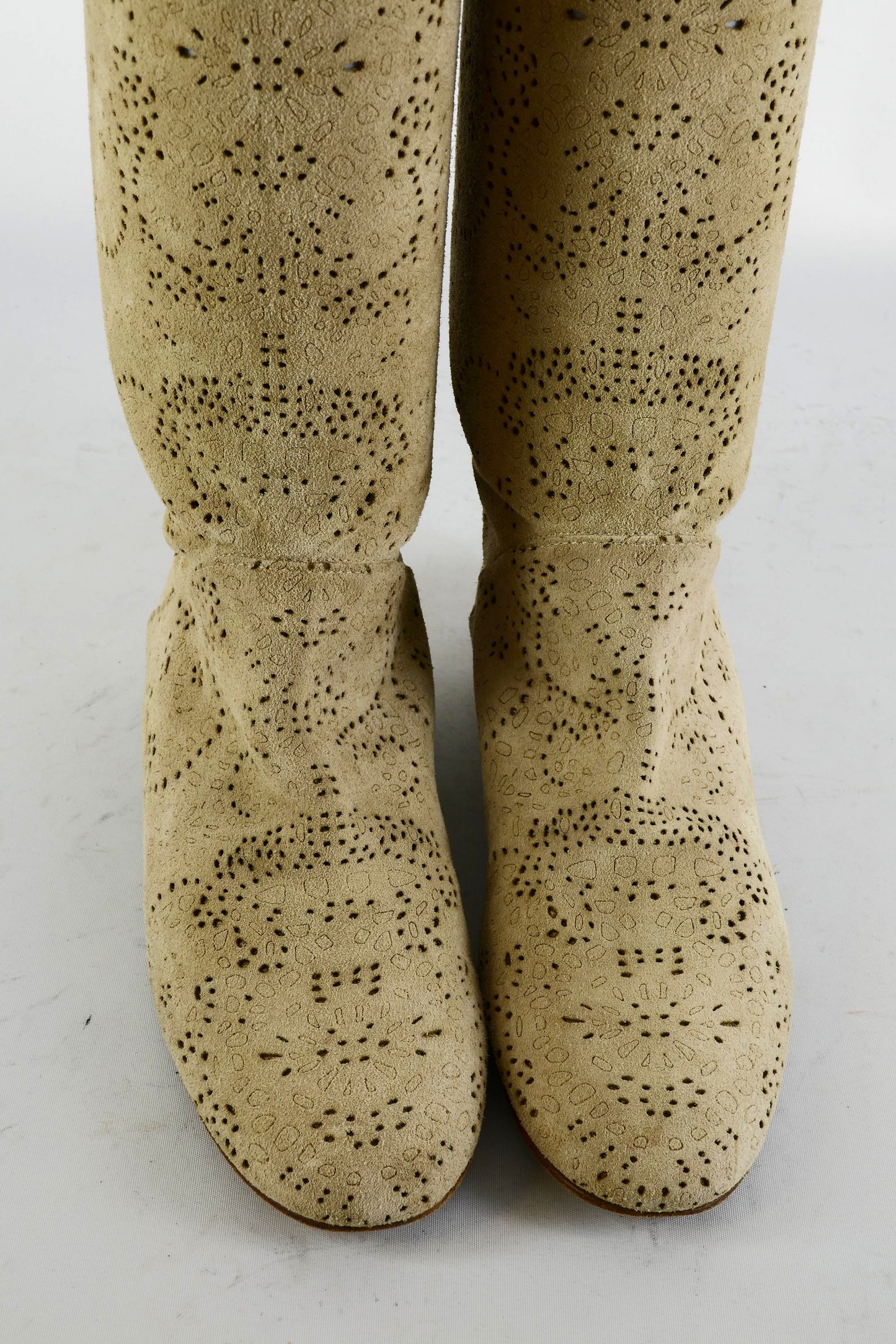 BUUTS Peter Flowers Hohe Stiefel Leder beige 225057-7