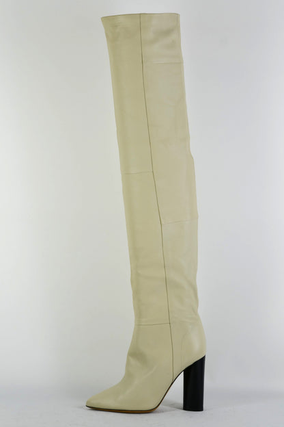 BUUTS Iro Overknees Leder creme 225065-1